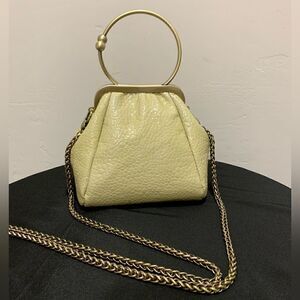 Handmade Genuine Leather Kiss-lock Wristlet/Crossbody